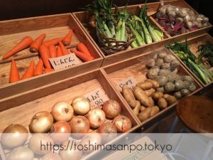 【池袋駅】庶民の味が超絶オシャレに。美味しすぎるポークジンジャー専門店｢ジンジャー(Ginger)｣の野菜販売2