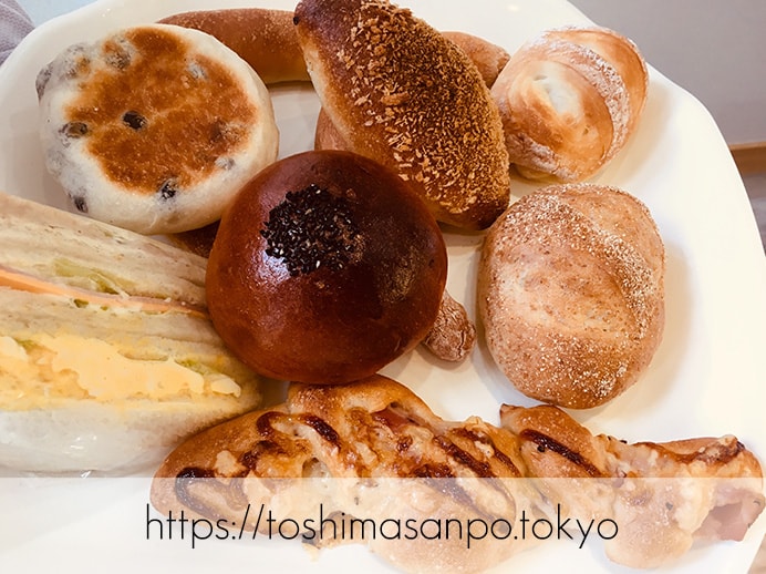 【大塚駅】お手頃パン食べつくしたい♡イートインもあるよ。6月開店「ベーカリーランド北大塚」の選んだパン